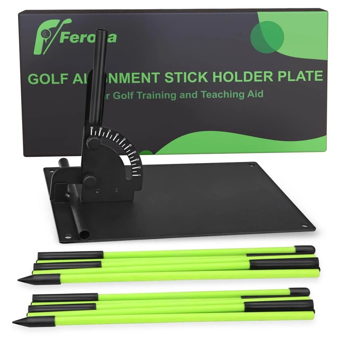 Golf Alignment Stick Holder for Swing Training ✓