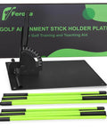 Upgraded Golf Alignment Stick Holder With Anti Tip Base And Front Iron Weights For Rock Solid Stability Swing Plane Trainer