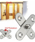 Self Closing Reversible Door Hinge With 360 Degree Hidden Stainless Steel Construction shown with door illustration