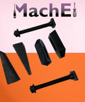 8mm Clamp Kit Set For HV4 And HV6 Rotary Tables Tool Steel Build Heavy Duty Workholding Pack laid out on orange backdrop
