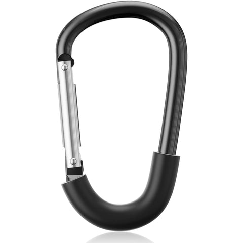 Heavy Duty Stroller Hooks For Bags And Gear, Universal Clips And Hooks For Easy Baby Travel, black aluminum alloy clip