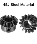 Bevel Gear Duo Pack 0.8 Module 1to1 Reduction 15 Teeth With 5mm Bore 45 Steel for precise 45 degree steering and mechanical rotation projects.