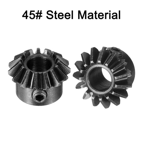 Bevel Gear Duo Pack 0.8 Module 1to1 Reduction 15 Teeth With 5mm Bore 45 Steel for precise 45 degree steering and mechanical rotation projects.