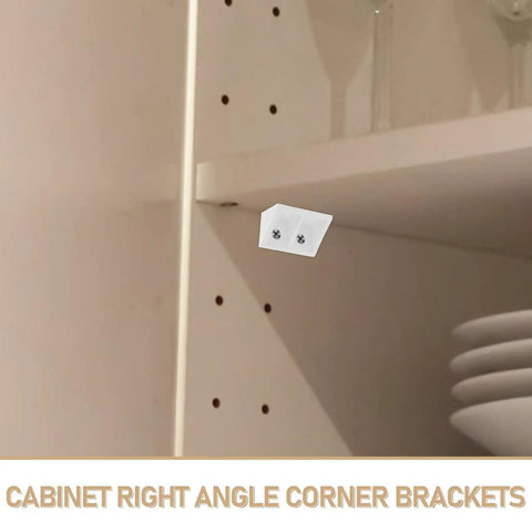 Heavy Duty Plastic Corner Braces For Cabinets And Shelves 20 Pack White 4 Hole Corner Connectors for stability in cabinets