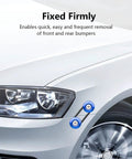 Heavy Duty Car Bumper Quick Release Kit With Aluminum Alloy Fasteners installed on a car showing front bumper attachment