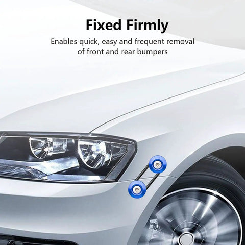 Heavy Duty Car Bumper Quick Release Kit With Aluminum Alloy Fasteners installed on a car showing front bumper attachment
