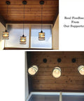 Sleek Modern Mini Pendant Light For Kitchen Island And Dining Room With 6.3 Inch Matte Black Spiral Cage And Handblown Frosted Glass Shade Adjustable Cord 1 Pack installed in kitchen
