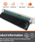 New Printhead For ZT230 ZT220 ZT210 Thermal Barcode Printers Replacement 203Dpi OEM Quality Compatible With ZT200 Series Industrial Label Printers Plug And Play Setup Durable Performance, 203dpi printhead