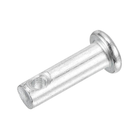 Set Of 10 Pro Grade Three Sixteenth Inch By Five Eighths Inch Single Hole Clevis Pins In Carbon Steel With Flat Heads, side view