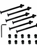 12 Pack M6x120mm Hex Drive Socket Cap Bolts With Barrel Nuts For Bunk Beds Cribs Cots And Furniture Hardware Kit Includes Wrench Black Finish Easy Install And Durable Steel Construction