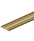 By Pass Mirror Door Bottom Track 72 Inch Length Champagne Gold Finish Double Grooved Rail For Butter Smooth Sliding Anti Corrosion