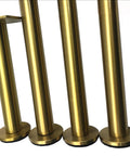 Adjustable 23.6 Inch Stainless Steel Furniture Legs Set Of 4 With Gold Finish Durable Replacement Legs For Sofa Table Cabinet Coffee Table And TV Stand Includes Screws Upgrade Your Setup, close-up view