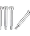 Four Pack 304 Stainless Steel Shoulder Bolts 8mm Shoulder Diameter 50mm Shoulder Length M6x1 Thread Hex Socket Tough As Nails Hardware