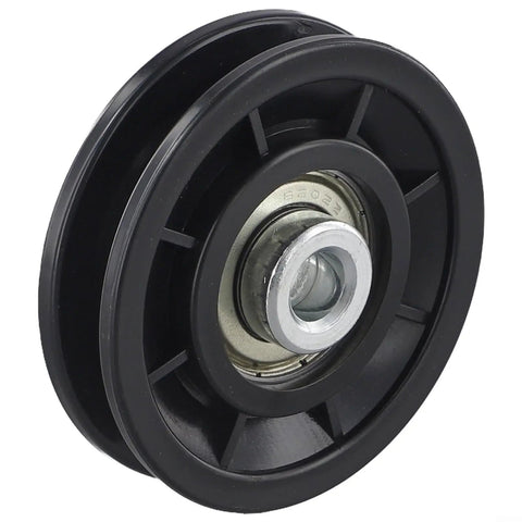 Beefy 6 Pack Nylon Bearing Pulleys For Gym Equipment And Cable Machines, Smooth Silent Replacement Rollers For Home Fitness And Garage Door, Black 70mm Diameter, black nylon pulley with bearing