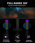 Desktop Gaming Monitor Speakers With Lit RGB Lights Bluetooth Soundbar 2 In 1 USB Powered Split Or Combine Freely For Crystal Clear PC Audio Immersive Game Sound Easy Setup