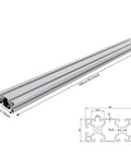4080 T Slot Aluminum Profile Kit For 3D Printer And CNC DIY Builds Anodized Silver Linear Rail 1000mm Length diagram included