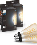 Smart Filament LED Bulb 60W Equivalent White Ambiance Warm to Cool, 2 Pack, 550 Lumens, E26 with packaging