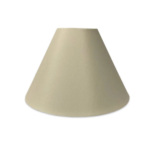 Coolie Empire Hardback Lamp Shade Beige 7x20x12 Inch Silk Type Shantung Exterior With Premium Off White Lining, front view