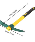 Two Pack Garden Pick Set 15 X 10 Inch Heavy Duty Mattock Hoe With Fiberglass Handles For Digging Weeding And Flower Bed Prep Sturdy Steel