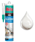 White Silicone Caulk Sealant For Kitchen And Bath 100 Percent Waterproof RTV Gap Filler Ultra Flexible And No Yellowing 1 Pack