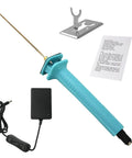 Electric Hot Wire Foam Cutter Pen 10cm For Styrofoam Board With Stand And Adapter Safe Non-Slip Hand Craft Art Tool For White Foam Cutting Projects Easy To Use with stand and power adapter.