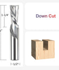 SpeTool spiral Downdcut router bit with 1/2 in shank and 1/2 in cutting diameter for wood carving