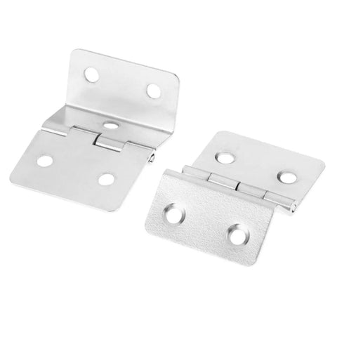 Two Pack Folded Kitchen Cabinet Door Hinges For Jewelry Boxes And Furniture Fittings With Five Holes Drawer Mounts