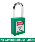 Go-To Lockout Tagout Kit 10 Piece Green Safety Padlock Set with Keyed Different Locks and Two Keys Each OSHA Compliant Gear