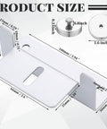 Dimensions of 16 Pack No Drill Magnetic Solar Panel Mount Brackets With 4800 Lbs Total Hold Z Style Solar Mounts detail view