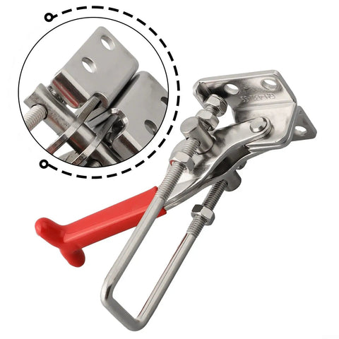 Self Locking Toggle Clamp With 304 Stainless Steel U Bolt, Heavy Duty 200kg Capacity, Adjustable Locking Range 6-30mm