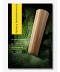 Solid Wood Furniture Legs Set with eco-friendly features, natural wood leg on green leaf background highlighting sustainability.