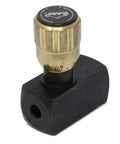 Hydraulic Flow Control Valve With Free Reverse Flow For Smooth Precise Adjustments One Eighth Inch NPT Ports 5000 PSI Rating Buna N O Ring Seals