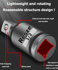 3-piece universal joint socket adapter set for 1/4, 3/8, and 1/2 in drives; steel swivel U-joint with anti-slip