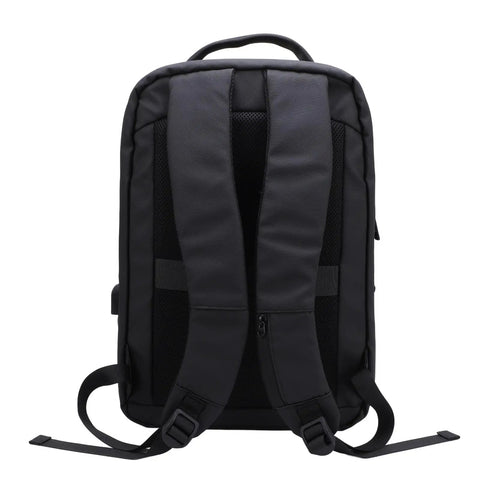 Back view of Ultra Compact Satellite Travel Backpack With USB Charging Port, featuring padded straps and water resistant material.