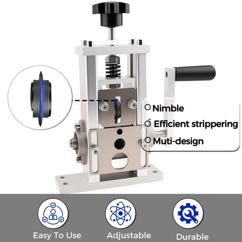 Drill Powered Wire Stripping Machine For Copper Cables 0.06 To 1 Inch Easy To Use Wire Peeler Tool for DIY projects.