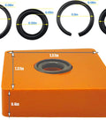 Heavy Duty 1/2 And 3/8 In Impact Wrench Retainer Rings With O Rings, showing various sizes of rings and sealing components.