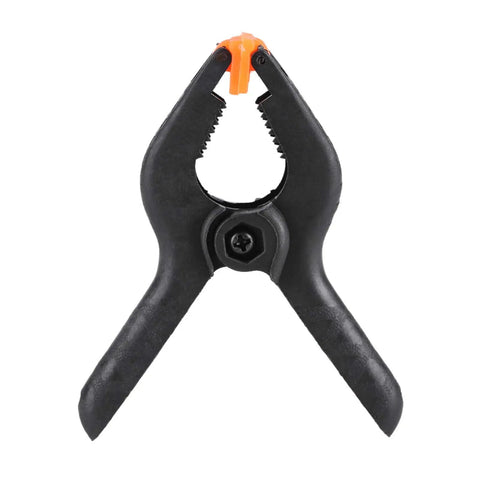 3 Inch Plastic Spring Clamps With Killer Anti Slip Grip Heavy Duty Woodworking And Backdrop Clips Hella Handy For Crafts Home Diy Total Flexible Tool Built Tough For Quick Projects black clamp with orange tip and ridged grips