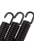 Close-up of Heavy Duty Stainless Steel Tension Springs With Hooks Pack Of 10 Assorted Sizes for secure automotive jobs.
