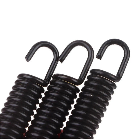 Close-up of Heavy Duty Stainless Steel Tension Springs With Hooks Pack Of 10 Assorted Sizes for secure automotive jobs.