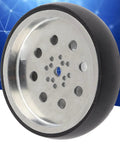 100mm Metal Robot Wheel With Neoprene Tire For Industrial Robots And RC Cars, 8mm Bore, Beefy Hub For Dually Axles, Grippy