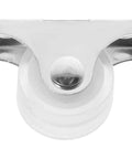 Ultra Silent PVC Caster Wheels for Office Chairs and Furniture, front view of white wheel with metal plate, compact size