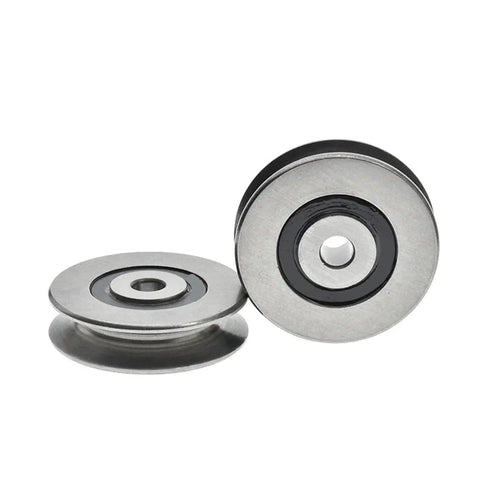 Heavy Duty U Groove V Pulley Wheel Roller For Sliding Doors Easy Swap Smooth Glide Built Tough Direct Replacement 8Mm Bore 50 By 13Mm Track Hardware For Glass Aluminum And Drawer Systems, showing two sturdy rollers.