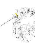 Diagram showing installation of Airless Paint Sprayer Filter 60 Mesh Set for 390 395 490 495 595 Series, alongside product.