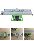 Portable Milling Machine Work Table Vise With Adjustable Xy Compound Slide, aluminum alloy construction, various angles shown