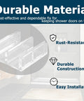 5 Pack Clear Plastic Bottom Guides for Sliding Shower Doors With 1/2 Inch Channels, Snap-In Design, in bathroom setting M6059