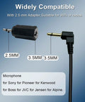2.5mm and 3.5mm adapter for Crystal Clear 3.5mm Car Microphone For Aftermarket Radios With 16.4 Feet Cable And 2.5mm Adapter