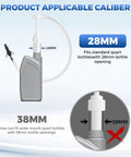 Gearhead Heavy Duty Transmission Fluid Pump for standard quart bottles with 10cc third-hand adapter showing 28mm fitting
