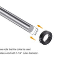Double-split shaft collar, black oxide finish, 1/2 in wide for 1-1/4 in rod, with set screws