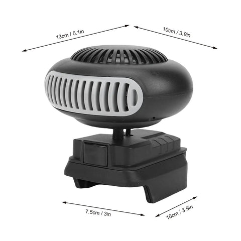 Portable 21V Car Heater And Defroster With 170W Rapid Warm Up Fan, compact design and dimensions for easy placement in cars.