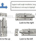 Stainless Steel Door Latch Sliding Lock Barrel Bolt 4.2 Inch Heavy Duty Security Latch multi-angle installation